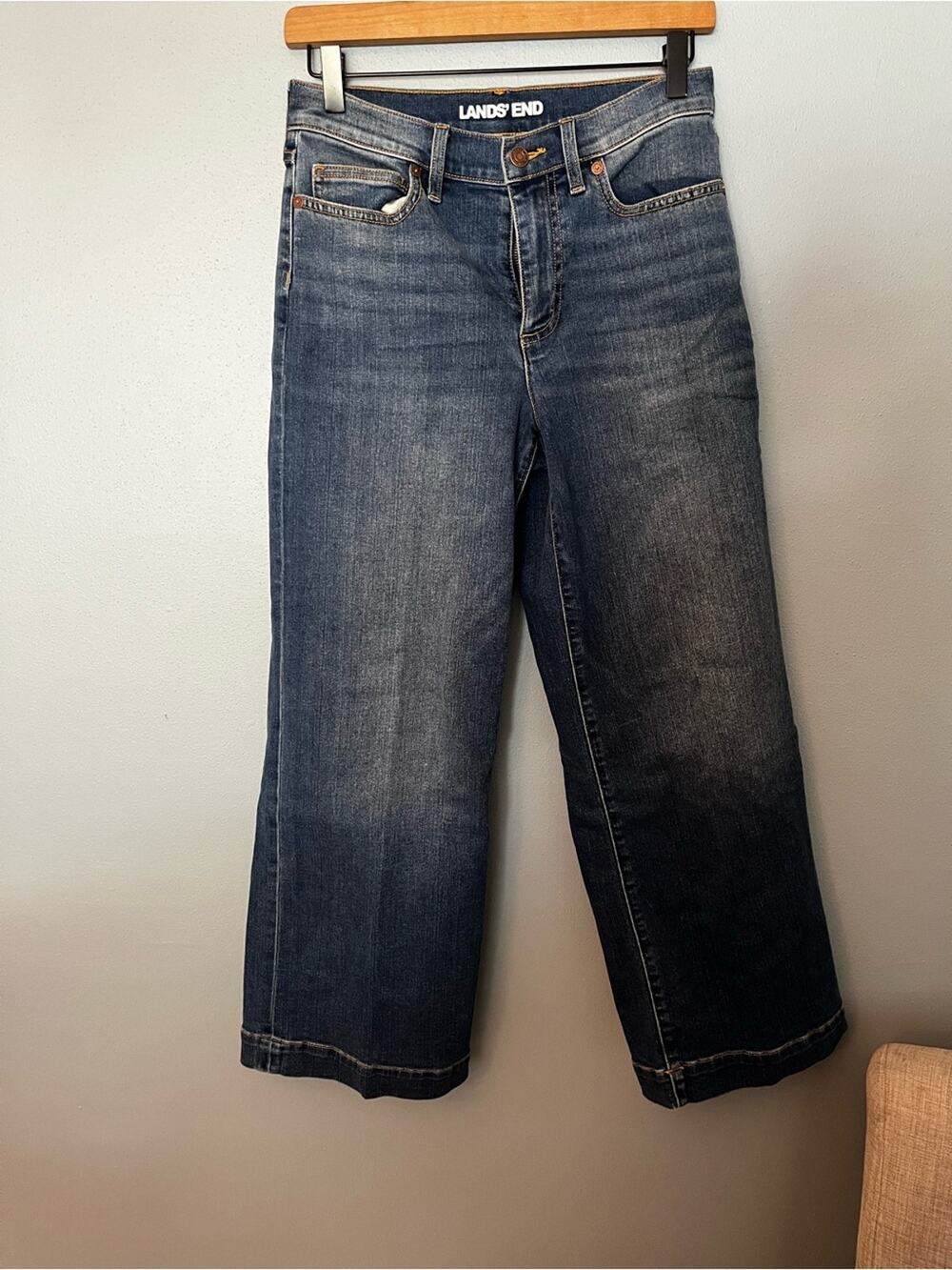 Lands' End Wide-Leg Jeans